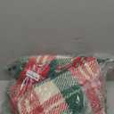 Exclusivo Mezcla Christmas Knit Checkered Blanket, Ultra Soft and Warm Reversible Woven Blanket, Lightweight Cozy Snuggly Throw for Couch Bed, Classic Christmas Plaid, 50"x60"