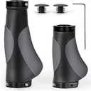 PRUNUS Bike Grips Rubber Ergonomic Antislip Handlebar Grips for MTB Bicycle Mountain, Black