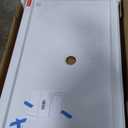 DreamLine SlimLine 34 in. D x 60 in. W x 2 3/4 in. H Center Drain Single Threshold Shower Base in White, DLT-1134600