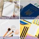 10 Pcs Mini Binder Pocket 7-Hole Binder Pocket Folders Mini Binder Dividers Clear Binder Folders Envelopes