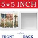 4th of July Decorations, Independence Day Patriotic Decorations, Memorial Day Decor, Red White And Blue Decor, Rustic Farmhouse American Flag Wildflowers Wooden Box Sign for Office Home Bedroom Table