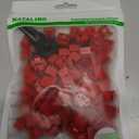 NataLink 100 Pcs RJ45 Port Lock with 10 Key, Locking RJ45 Port/Dust Blocker, RJ45 Dust Cover Cap Female Port Plugs Protector, Compatible RJ45 Port Devices, Red