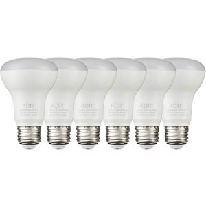 KOR (6 Pack) 7W LED R20 Reflector Light Bulb (50W Equivalent), Dimmable, 550 Lumens, UL & Energy Star, Standard E26 Base, BR20 LED Flood Light Bulbs for Recessed Can Use (2700K (Warm White))