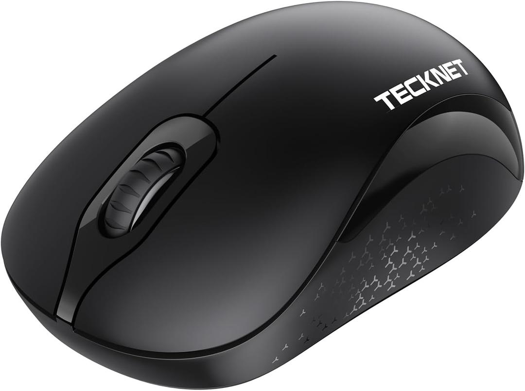TECKNET Wireless Mouse for Laptop, 2.4GHz Computer Mouse 3 Adjustable DPI Office Cordless USB Mice with Receiver,Small to Medium Sized Hands Compatible with PC, Laptop, Desktop,Black