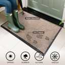 Mibao Dirt Trapper Door Mat for Indoor Outdoor, Waterproof All-Season, All-Weather Doormat, Heavy Duty Non-Slip Entrance Rug, Low Profile Absorbent Entrance Mat Carpet, 48" x 24", Beige