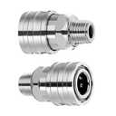 Ciunura Stainless Steel 1/4" Quick Connect Fittings-Pressure Washer Accessories,Quick Release Couplers for Power Washers, Leak-Proof&Corrosion Resistant, 5000 PSI Pressure Washer Adapters (2-Pack)