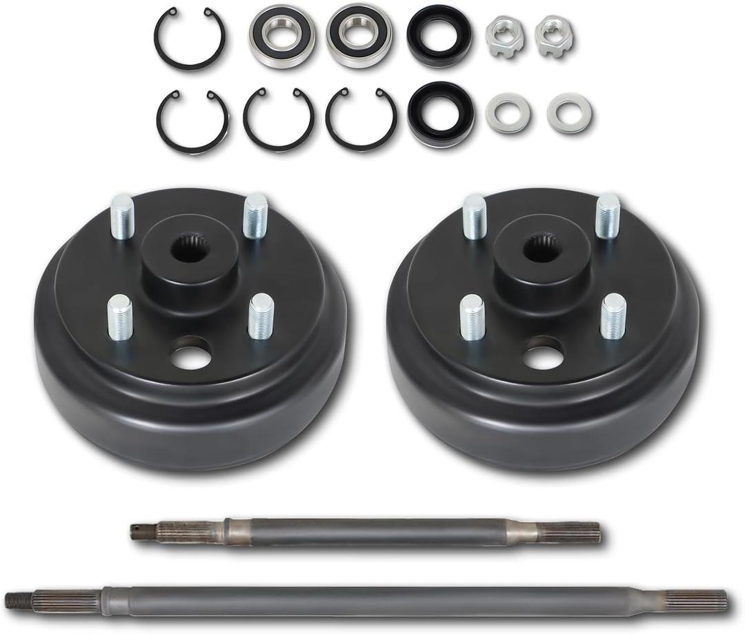 24 Spline Rear Axle and Brake Hub Drum Replacement for EZGO Electric 1982up