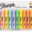 Sharpie pastel highlighter smear guard 8 count