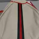 White PU One Shoulder Crossbody Tennis Backpack Girls Tennis Bag Tennis Racket Sling Bag for Women, with Water Bottle Holder (Khaki)