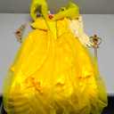 Spooktacular Creations Halloween Kids Yellow Princess Costume, Princess Corwn Dress Up for Girl Toddler Halloween, Birthday S