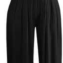 CHICME Women's Jumpsuit Dressy One Shoulder Buckle Decor Ruched Wide Leg Jumpsuits Elegant Party Overall, Small