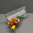 SITUMEIZI Fake Flowers Tulips Artificial PU Flower 15pcs Real Touch 14" for Spring Easter Home Kitchen Wedding Bouquet Bulk Mother's Gift Day Decorations(Multicolor,5-4)