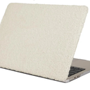 Compatible with New 2022 MacBook Air 13.6 inch Case with Touch ID, Model A2681 M2 Chip, Plush Sherpa Fluffy Hard Shell Case, White