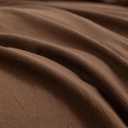 2 x BESTOUCH Duvet Cover Set 100% Washed Cotton Linen Feel Super Soft Comfortable Chic Lightweight 3 PCs Home Bedding Set Solid Cocoa Brown Queen