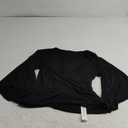 PRETTYGARDEN Women's Long Sleeve Shirts 2025 Fall Crop Going Out Tops Casual Boat Neck Bell Sleeve Ribbed Ruched Y2K Clothes, Black, M