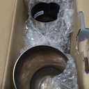 2.5 inch Inlet Exhaust Tip, 4" Outlet 9" Overall Length Stainless Steel Exhaust Tail Pipe, Weld-On, Rolled Edge, Slant Sleek Angle Cut, Polished Tailpipe, Silvery, 2Pcs