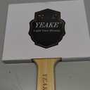 YEAKE Hand Mirror,Natural Bamboo Handheld Mirror with Handle, Single-Sided Portable Travel Vanity Mirror for Men & Women,6.9" W x 9.9" L