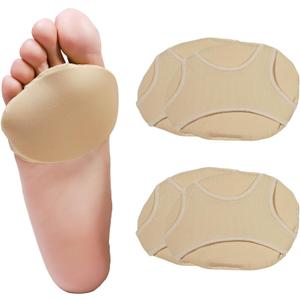 2 Pairs Extra Thick and Large Metatarsal Pads, Morton's Neuroma, Arthritis and Sesamoid Pain Relief for Women/Men, Non Slip Ball of Foot Sleeves with Gel for Metatarsalgia, Small W/5-8,M/4-7.