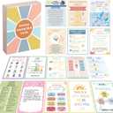 72 Pcs Anxiety Coping Skill Cards 4.7 x 3.7 Inches Social Anxiety Relief & Self Care Flashcard with Color Packaging Box Coping Strategy Therapy Cards for Family University and Office