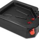 PAK Premium 16 Quart Oil Drain Pan, Easy Pour Design with Tethered Cap, Made in USA