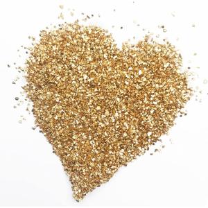 LYFJXX 1 lb Crushed Glass Glitter for Crafts, DIY Nail Art, Vase fillers for Centerpieces Table Scatter, Irregular Chips, Wedding Decoration, Home Decor (Gold)