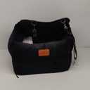 Dog Car Seat-Dog Booster Car Seat with 7''Interior Height, Pet Travel Car Seat with 2 Safety Leashes, Car Dog Seat Restraint Small/Medium Dog up to 35 lbs, Detachable Washable, Easy to Install(H-Black)