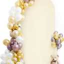 HEMMOTOP 7.2 ft Beige Arch Backdrop Cover (No Arch Stand), Ivory Spandex Arch Covers Stretchy Backdrop for Balloon, Wedding, Birthday Party, Baby Shower, Banquet Arch Decoratio