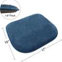 Blue Foam Seat Cushions Kitchen Chairs Pads for Dining Chairs 2 Pack Non Slip Patio Seat Cushions Washable U Shaped Soft Thick Large Metal Wooden Chair Cushions,17" x 15", 15*17in