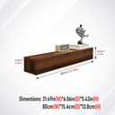 Floating Solid Wood Console Table, 32'' Wall Mounted Narrow Entryway Table with Storage Shelf, Modern Couch Shelves Small Entry Way Tables for Entryway, Front Hall, Hallway (Walnut, 31.5IN)
