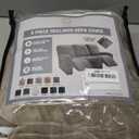 ULTICOR Velvet 8-Pieces Recliner Sofa Covers Stretch Reclining Couch Covers for 3 Cushion Reclining Sofa Slipcovers Furniture Covers Thick Soft Washable (3 Seater Recliner Cover, Taupe)