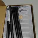 STWWO 3 Tier Bathroom Counter Organizer, Vanity Organizer for Bathroom Corner Shelf, Metal Standing Shower Caddy with Handle, Countertop Storage Rack for Kitchen, Bathtub, Black