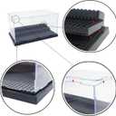 Display Case for Minifigure Action Figures Blocks, Display Box Storage for LEGO Minifigures, Fit for LEGO Lovers,Black