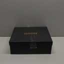 ISNOM Women's Cowgirl Boots Pull On Knee High Boots, Cowboy Western Embroidered Chunky Block Heel Pointed Toes Boots (11, Matte Black)