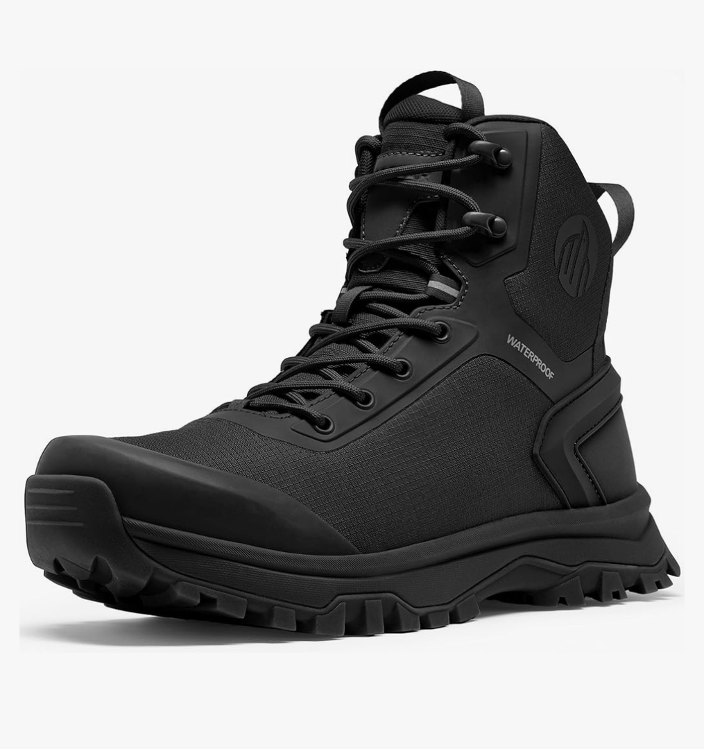 Coostar Tactical Boots for Men Lightweight Military Combat Boot Side Zipper Motorcycle Hiking Work Boots Waterproof 8 Inches Size 13