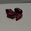 Wee Ones Girls' Classic Grosgrain Hair Bow with Scalloped Edges and Plain Wrap Center on a WeeStay Hair Clip, Medium, Burgundy