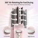 Rotating Hair Dryer Blow Brush, Multi Hot Air Styler Wrap, 105,000 RPM High-Speed Volumizing Spinning Blow Dryer Brush with Auto Curlers, Dry & Smooth & Curl & Volumize All in One
