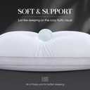 Goose Down Bed Pillows King Size Set of 2 (White), Hotel Collection Pillows for Sleeping, Gusseted Pillow for Side, Back, or Stomach Sleepers, 20" x 36"