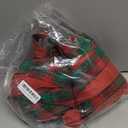 MCEAST 10 Pieces Christmas Red and Green Buffalo Plaid Cabinet Bows, Polyester, 10 x 87 Inches