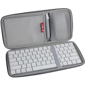 Hermitshell Hard Travel Case for Apple Magic Keyboard MLA22LL/A + Trackpad 2 MJ2R2LL/A + Mouse (Nylon, Gray)