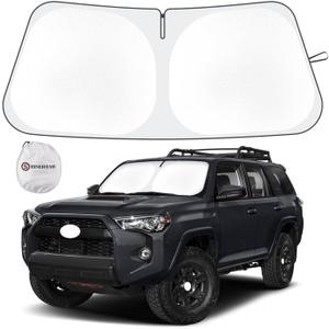 Car Windshield Sun Shade Compatible with 2010-2025 Toyota 4Runner 4-Runner 5th Gen SUV, SR5 Trail Limited Accessories Foldable Front Sunshade Protector Blocks UV Rays Keep Car Cooler