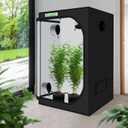 zazzy Grow Tent, 48"x48"x78" Growing Tents for Indoor Plant 600D Mylar Hydroponic Grow Tent High Reflective Growing Tent Room for Indoor Plant Fruit Flower Veg