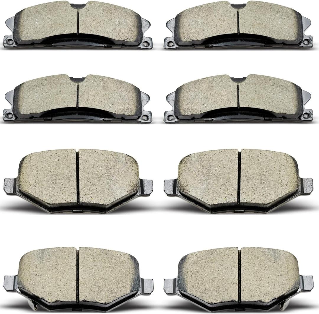 D1611 D1612 Front Rear Ceramic Brake Pads Set Fit For Ford Explorer, Flex, Taurus, Police Interceptor Sedan/Utility, Special Service Police Sedan, For Lincoln MKS/MKT