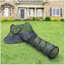 Rest-Eazzzy Cat Tent Outdoor, Pet Enclosure Tent Suitable for Cats and Small Animals, Indoor Playpen Portable Exercise Tent with Carry Bag(Pet Tent& Tunnel) S (black-2)