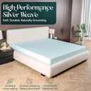 Luxury Grounding Sheets King, 90% Organic Cotton + 10% Pure Silver Fiber, Grounded Fitted Bed Sheet Kit, Deep Pocket, Relieves Pain - Used for Healthy Sleep Therapy - Seafoam Silver