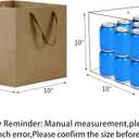 HUAPRINT Brown Paper Bags with Handles,Gift Bags Bulk 12 Pack,10x10x10inch Large Square Size,Paper Shopping Bags, Kraft, Party, Favor, Birthday,Goody, Take-Out, Merchandise, Retail Bags
