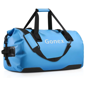 Gonex 80L Extra Large Waterproof Duffel Bag for Kayaking, Light Blue