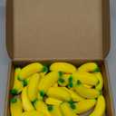 Civaner 30 Pcs Banana Stress Toys Banana Stretchy Toys Stress Relief Balls Back to School Classroom Student Gifts Tiny Party PU Squeeze Balls for Valentine Easter Stocking Stuffers(Yellow)