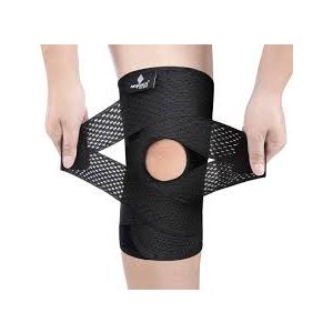 NEENCA Knee Brace for Knee Pain, Compression Knee Support with Air Mesh Fabric, Adjustable Knee Wrap with Side Stabilizers, Ultra-Soft Bandage for Elderly, Meniscus Tear, ACL, Arthritis Relief, Walk, 3XL, Black 