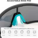 Cycling Glasses, UV400 Protection Sports Sunglasses Eyewear Baseball Running Fishing for Men Women Youth (Peacock Green)