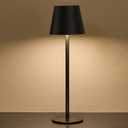 Cordless Table Lamp, Portable Battery Operated Lamp with 3 Color Temps and Stepless Dimming, Rechargeable Table Lamp for Dinner, Desk, Cafe, Outdoor (Black) (1 Pack)